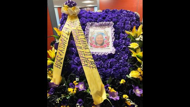 Tanya's memorial flowers from DoH