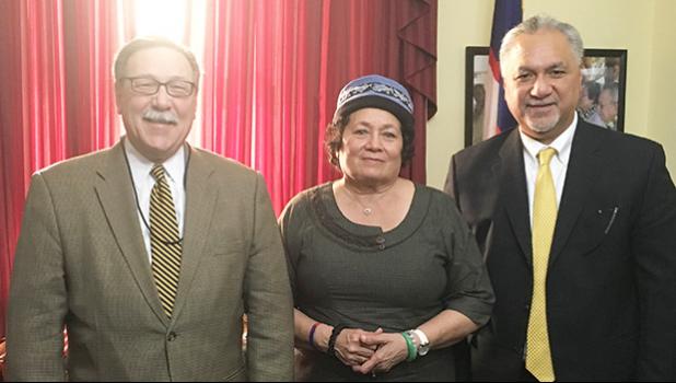 Congresswoman Amata with Assistant Secretary Domenech and Director Pula. 