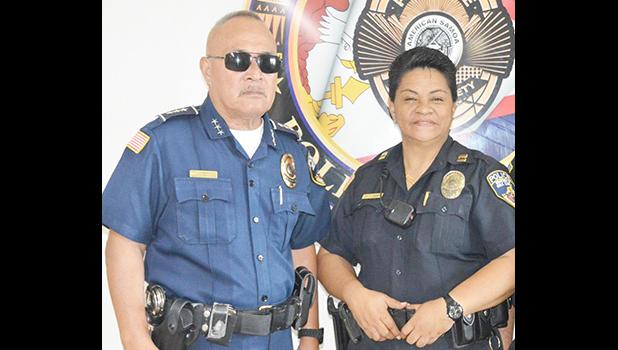 New Warden Commander Falana’ipupu Taase Sagapolutele and the new Chief of Police, Major Pouu’amea Tuaolo-Supapo