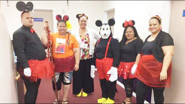 DPS personnel dressed as Mickey & Minnie