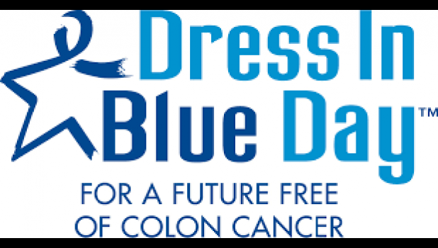 The early signs of cancer often do not include pain. Early detection can save your life. Dress in Blue Day logo