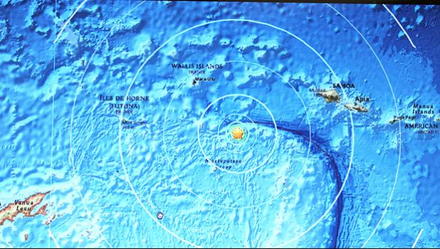 The star, on this screen shot from the US Geological Survey (USGS) website, shows the center of Monday’s 6.0 magnitude earthquake which, according to the USGS, occurred just before 8a.m. and was centered 225 miles west-southwest of Apia, Samoa; 289 miles west of Tafuna; and 290 miles west of Pago Pago, American Samoa. The star, on this screen shot from the US Geological Survey (USGS) website, shows the center of Monday’s 6.0 magnitude earthquake which, according to the USGS, occurred just before 8a.m. and was centered 225 miles west-southwest of Apia, Samoa; 289 miles west of Tafuna; and 290 miles west of Pago Pago, American Samoa.