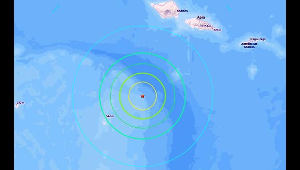 USGS graphic of earthquake reach
