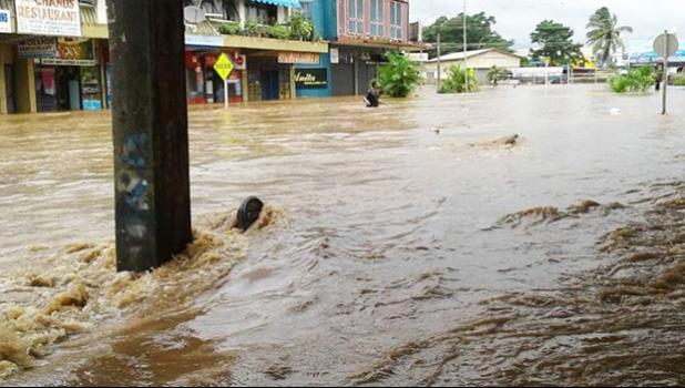  Tropical Cyclone Josie causes major flooding in Fiji's Ba [Photo: Fiji Village via RNZI] 