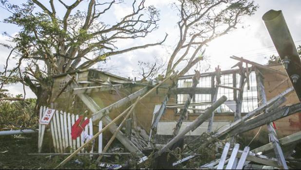  Cyclone Gita caused widespread damage in Tonga. [Photo: RNZ / Richard Tindiller] 