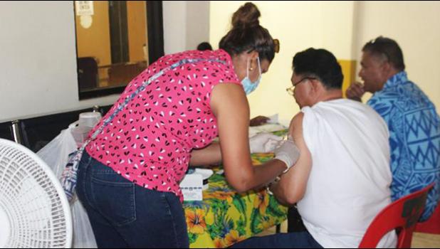 Man being inoculated with the MMR vaccine