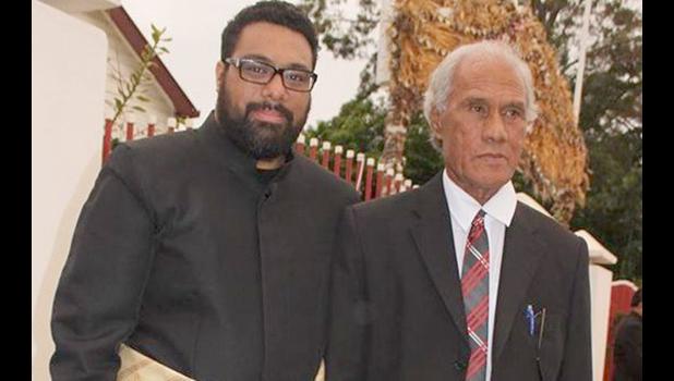  The Speaker of the House, Lord Fakafanua, (left), and the late PM 'Akilisi Pohiva.