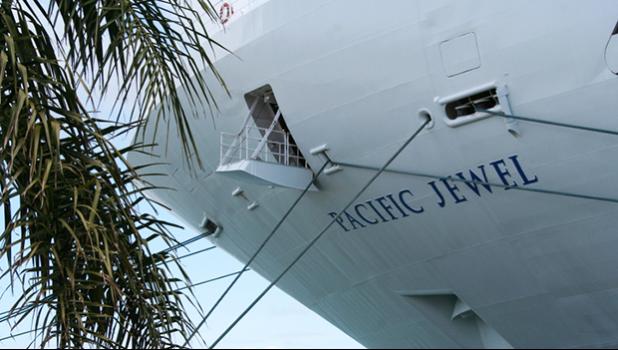 Cruise ship docked