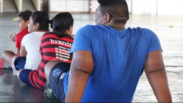  Children take part in the Nobesity Samoa program.