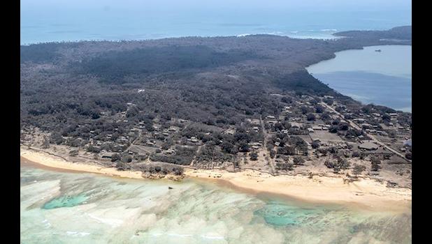  A view over Nomuka in Tonga 