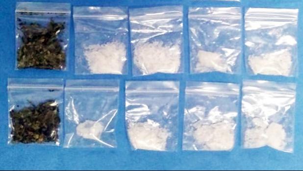 Small baggies of methamphetamine and cannabis seized by Tongan police 