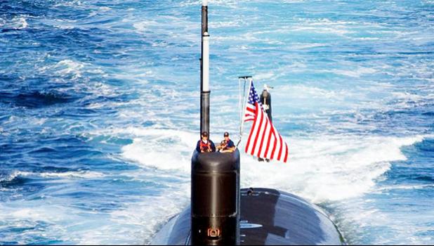 The Los Angeles-class attack submarine USS Tuscon