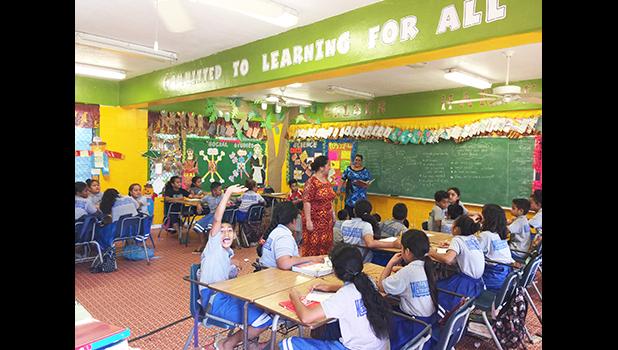 Class room with students and teachers