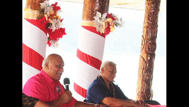 Sen. Fa’amausili Mau Mau Jr and Western District Governor Fuamatu V. Fuamatu