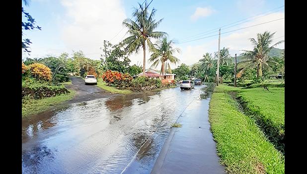 Fagaima Road flooding