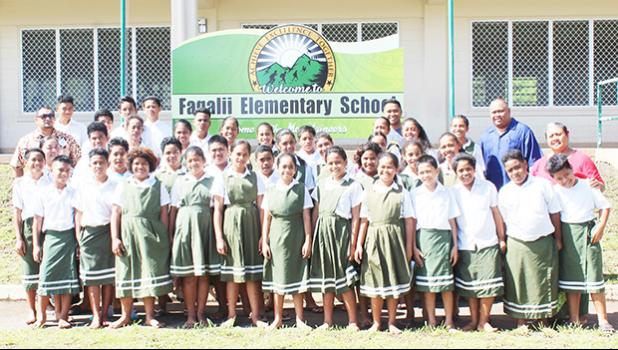 Fagalii Elementary School 5-8 grade students and faculty
