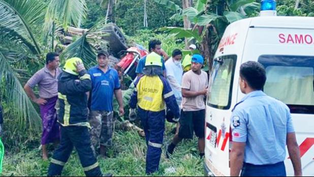 Fire and Emergency Services Authority attending the injured