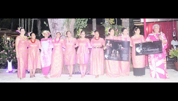 Miss Samoa Alumni with their patron, Deputy Prime Minister Fiame Naomi Mataafa, during the official launch of the Alumni.  [Courtesy photo]