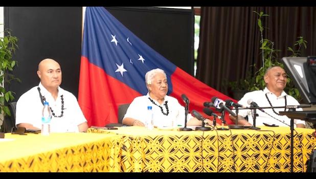 Fiame Naomi Mataafa and cabinet members