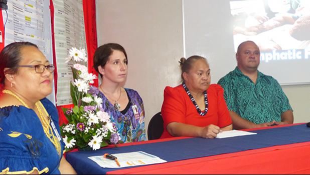 Dr. Tamara Buhagair (second from left) of the Centers for Disease Control (CDC) and some officials with the ASG Health Department