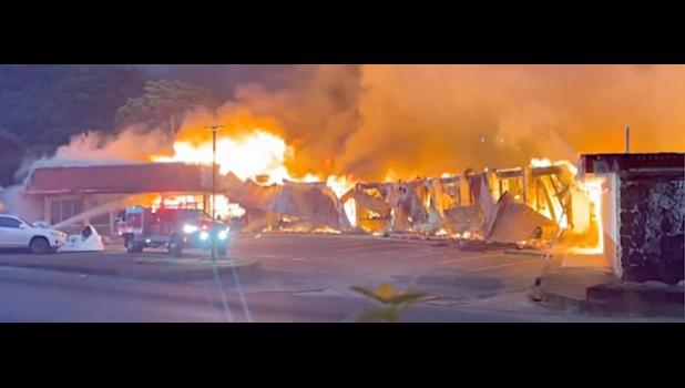 This is the second major fire in Nu'uuli this week. SHOPPING CENTER FIRE
