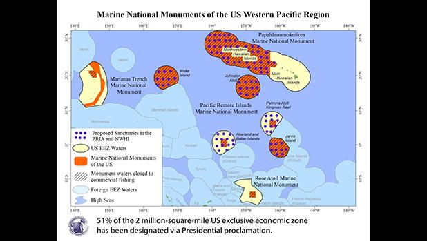 “The current fishing effort in the PRI will not affect the habitat or species that a sanctuary may be concerned about — the data shows that,” said Taotasi Archie Soliai, Council vice chair from American Samoa. fishing map