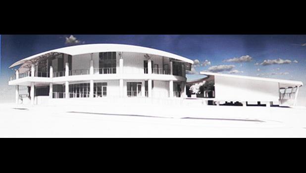Rendering of new Fono building and proposed offices