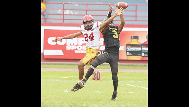 Calloway Alosio (3) of the Nu’uuli Wildcats going up for a grab
