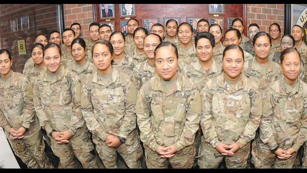 Samoan soldiers at Fort Lee