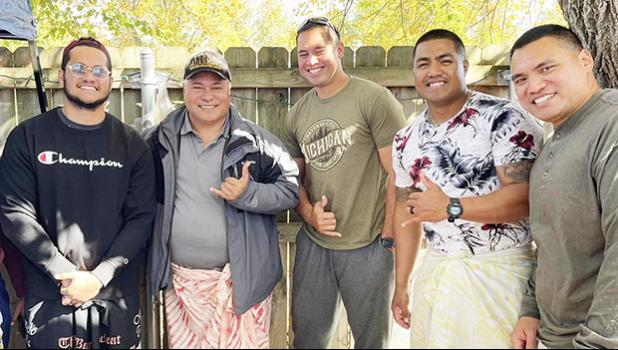 Governor’s chief of staff, Loa Tauapa’i Laupola with Fort Campbell soldiers