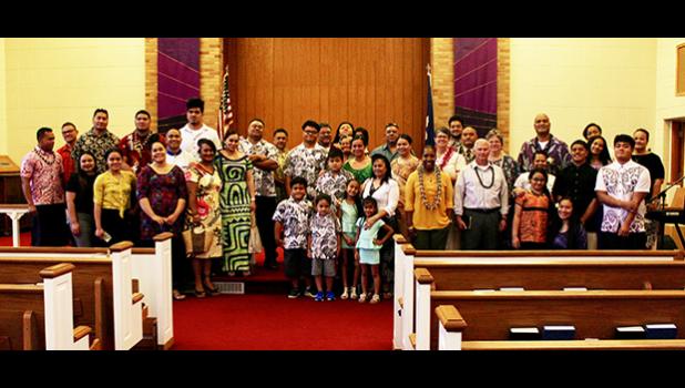 Samoan Protestant Service Participants at Samoan Protestant Service's first official service