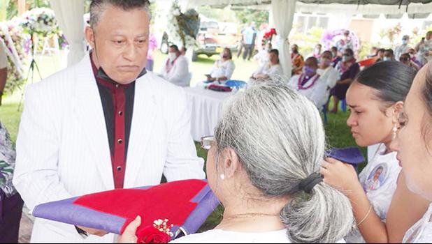 Flag presentation at funeral