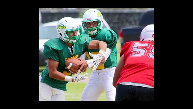 Samoa News selected Leone Lions Senior at Running Back: Luteru Ah Loe as the Player of the Game, after leading the Lions to their first victory of the season over the Vikings with 24 carries, 8 first downs, 1 touchdown, 14 broken tackles and 89 rushing yards. [photo: TG]