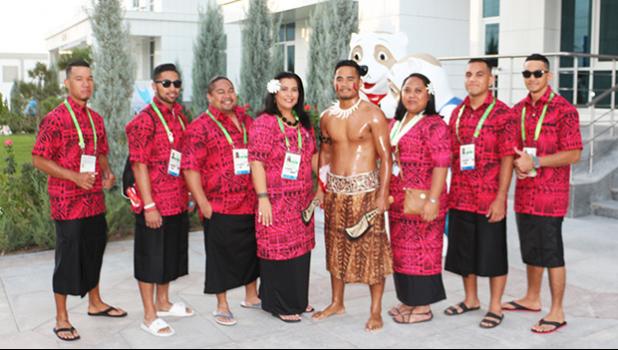 Team American Samoa along with Chef de Mission Herrietta Molesi and Press Attache Terry Auvaa before heading over to the Ashgabat Olympic Stadium for the opening ceremonies of the 5th Asian Indoor & Martial Arts Games Sunday Sept.17th, 2017 (Photo:Terry Custodio Auva'a) Team American Samoa along with Chef de Mission Herrietta Molesi and Press Attache Terry Auvaa before heading over to the Ashgabat Olympic Stadium for the opening ceremonies of the 5th Asian Indoor & Martial Arts Games Sunday Sept.17th, 2017 (Photo:Terry Custodio Auva'a)