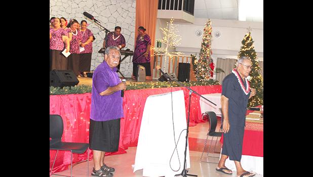 Gov. Lolo Matalasi Moliga yesterday at the Gov. H. Rex Lee Auditorium before the start of the last cabinet meeting of 2017.  [photo: FS]