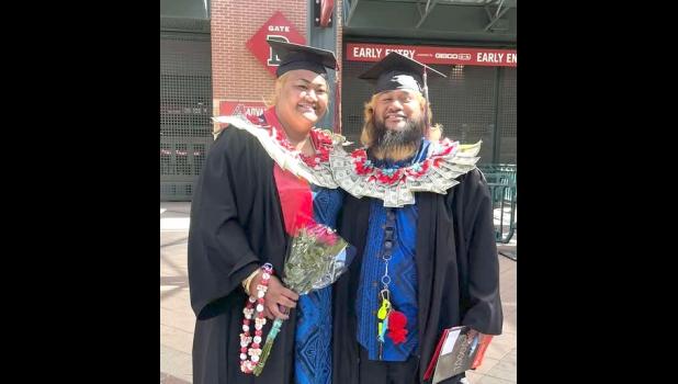 Iosiaratulala Eleasaro and Tiana Jennings-Faataa