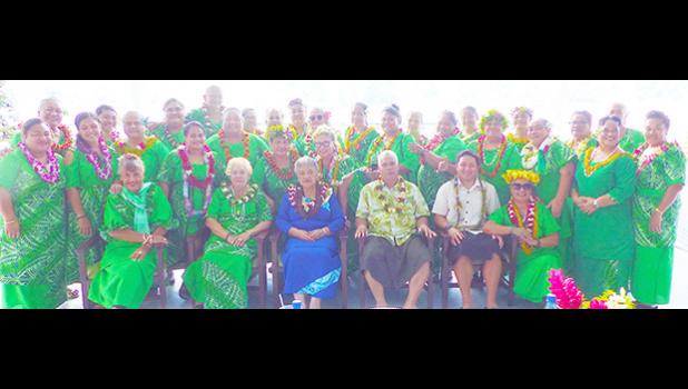  Alataua Sewing Class graduates with First Lady Cynthia Moliga and others