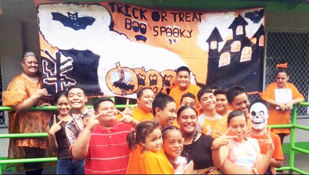 Laulii Elementary students wishing everyone happy and safe Halloween
