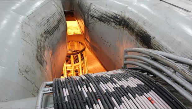 1 / 1 The Hawaiki cable. [Photo: RNZ / Jesse Chiang] 