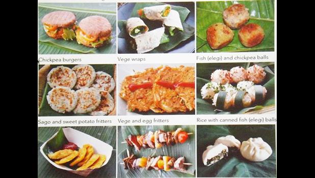Examples of healthy eating options in the FAO program