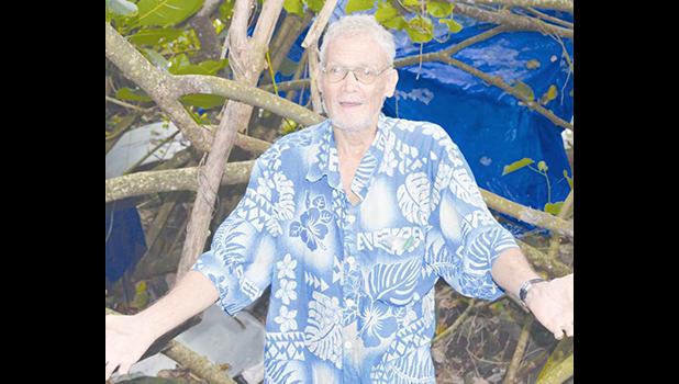 William Reader, a homeless man who lives out of a tent on the side of the main road in Nuuuli. [photo AF]