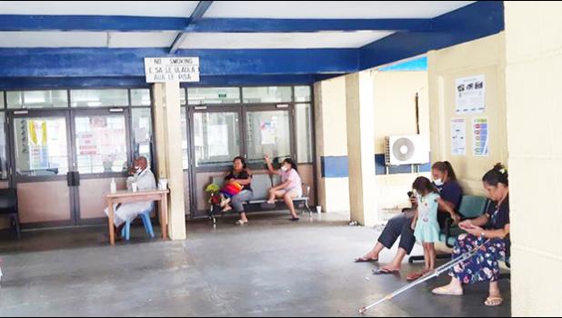 A hospital waiting room in Apia. 