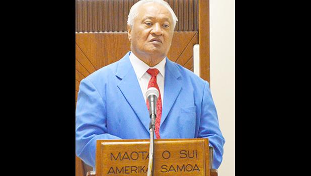Rep. Savali Talavou Ale in his role as Speaker of the House