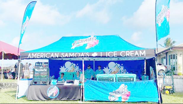 Samu's booth at Lions Park event