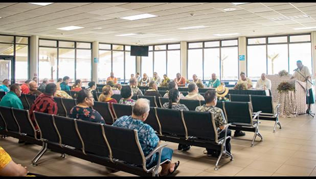 govt officials at opening of During the opening of the close to $40 million Apron Rehabilitation Project at the Airport on Wednesday.