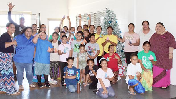 Kids at the DYWA Christmas Fun Activities Program
