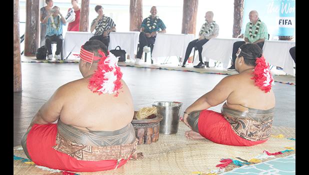 Members of the Leone village aumaga