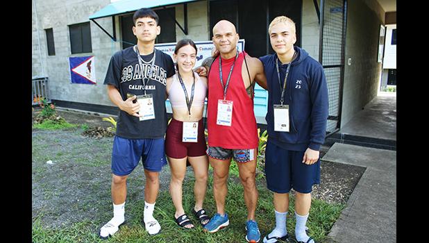 Stanley Tapuaialupe Iakopo with his children