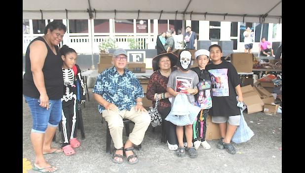 Amata and trick or treat kids