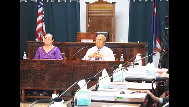 Budget Director Catherine Saelua and Treasurer Malemo Tausaga